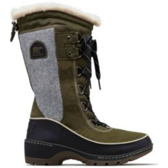 Sorel women's Tivoli high snow boots 7 green grey - Picture 1 of 11